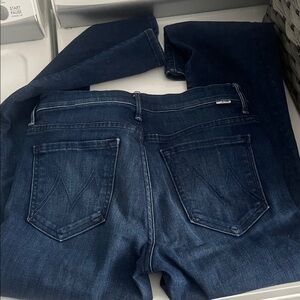 MOTHER Dark Indigo Straight Leg Jeans